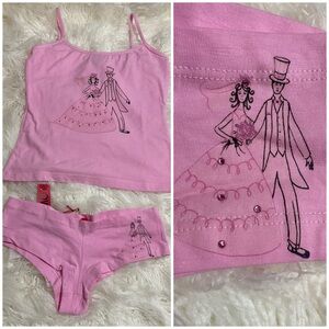 NWT Boutique Bridal Honeymoon Cami & Cheeky Panty Set Y2K